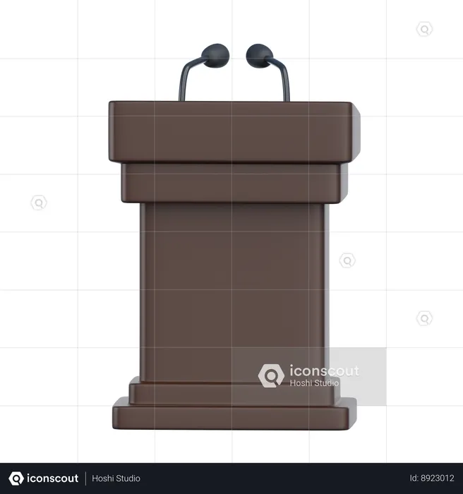 Speech Podium  3D Icon