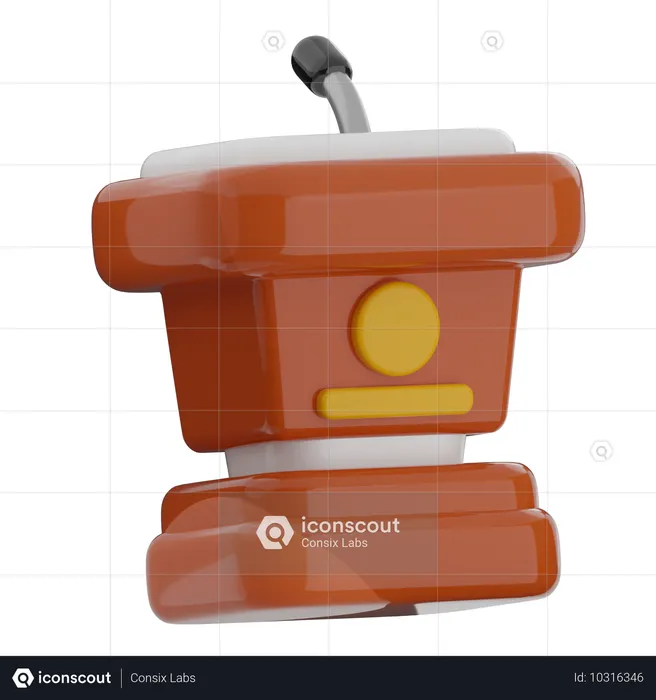 Speech Podium  3D Icon