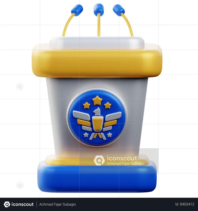 Speech Podium  3D Icon