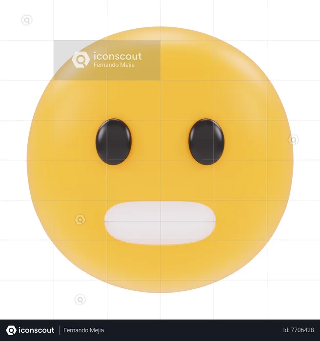 Speechless Emoji 3D Icon