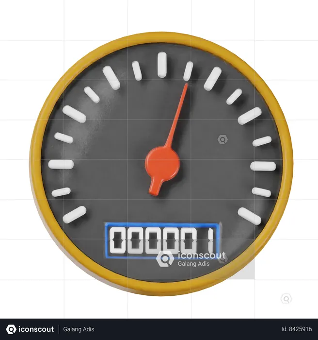 Speedometer  3D Icon