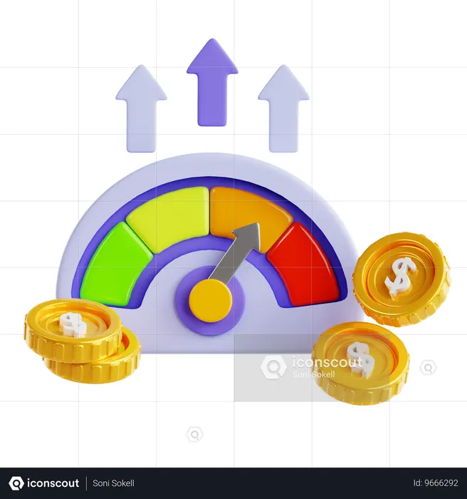 속도계  3D Icon