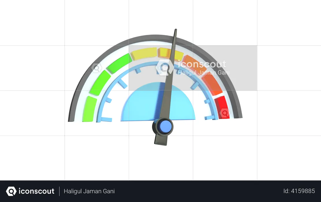 Speedometer  3D Illustration