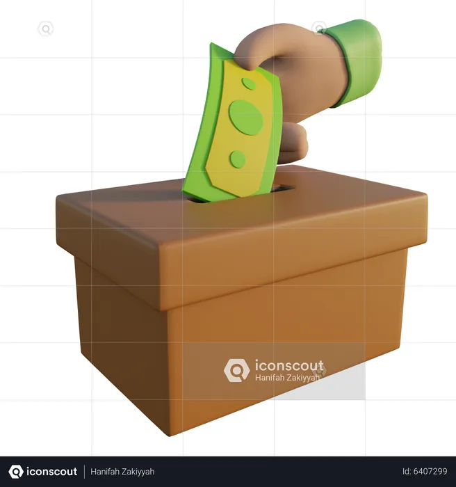 Spendenbox  3D Icon