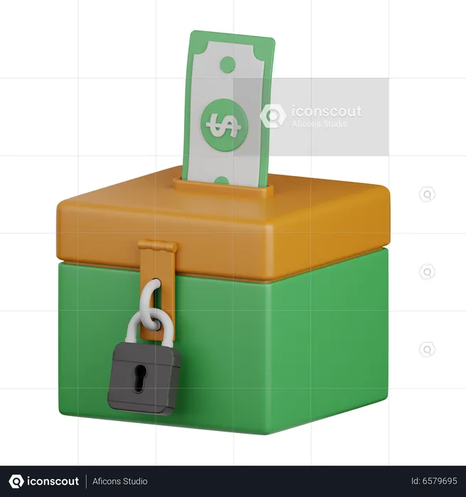 Spendenbox  3D Icon