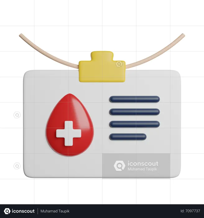 Organspendeausweis  3D Icon