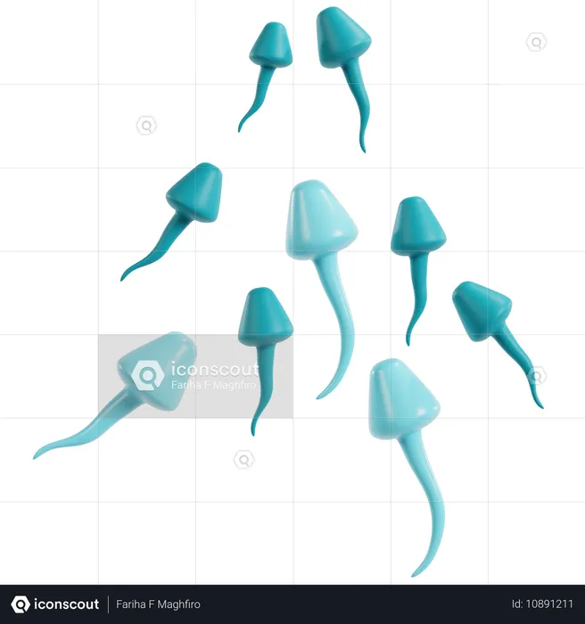 Illustration des spermatozoïdes  3D Icon