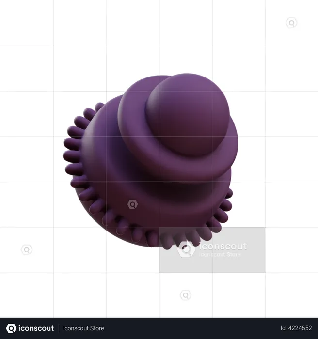 Sphere Extruded Cylinder  3D Illustration