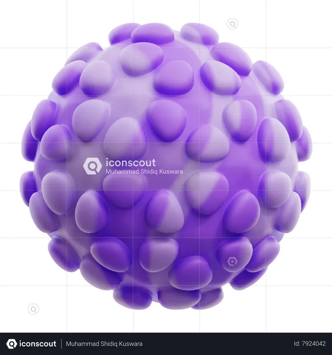 Sphere Gradient Purple Abstract Shape  3D Icon