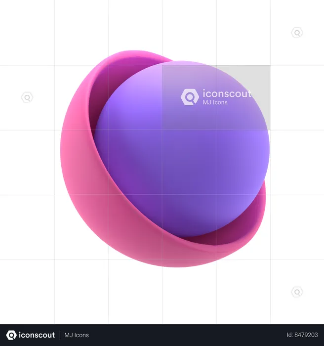 Sphere in bowl  3D Icon