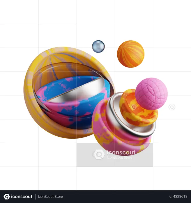 Sphere Stack  3D Icon