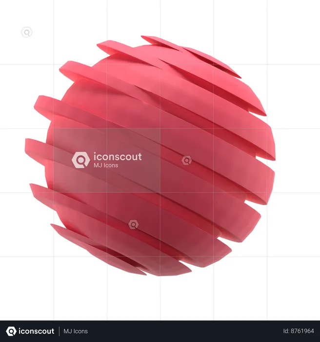 Sphère tranchée  3D Icon