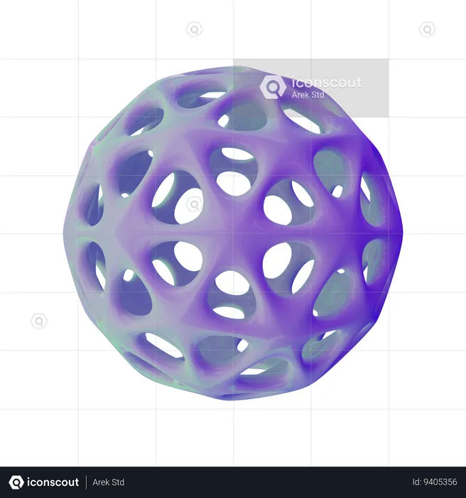 Sphere Wireframe  3D Icon