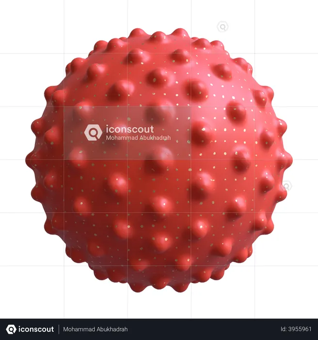 Sphere with Bumps  3D Illustration