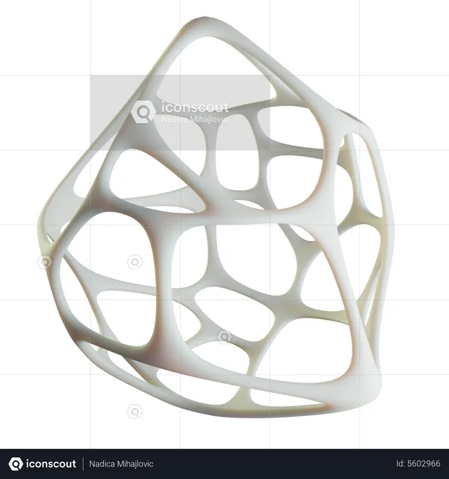 Spherical Bone Structure  3D Icon