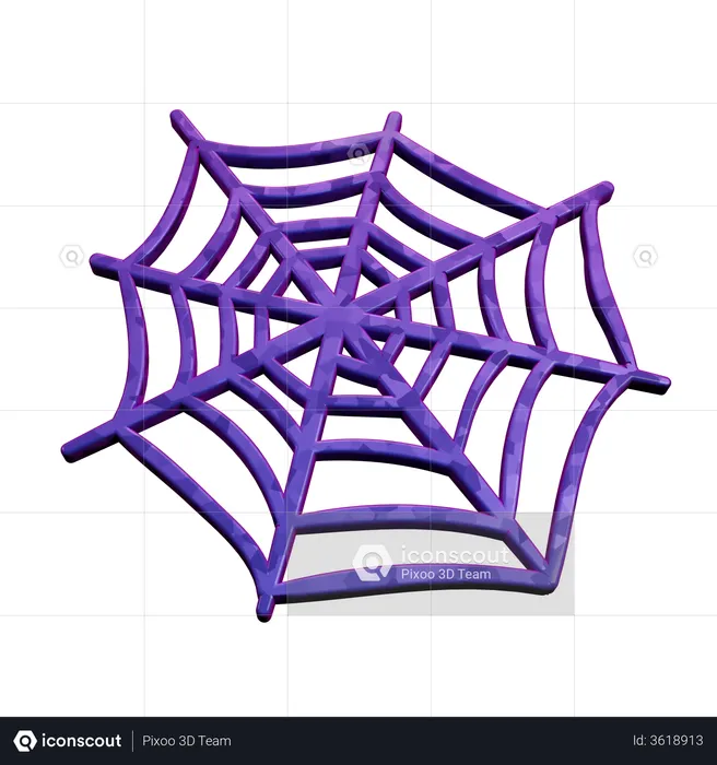 Spider Web  3D Illustration
