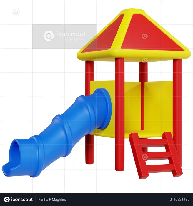 Spielplatz-Rutschenstruktur  3D Icon