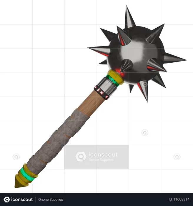 Spiked Mace  3D Icon