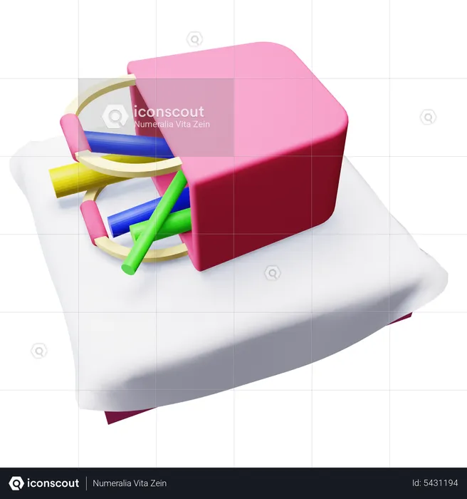 Spilled Shopping Bag  3D Icon