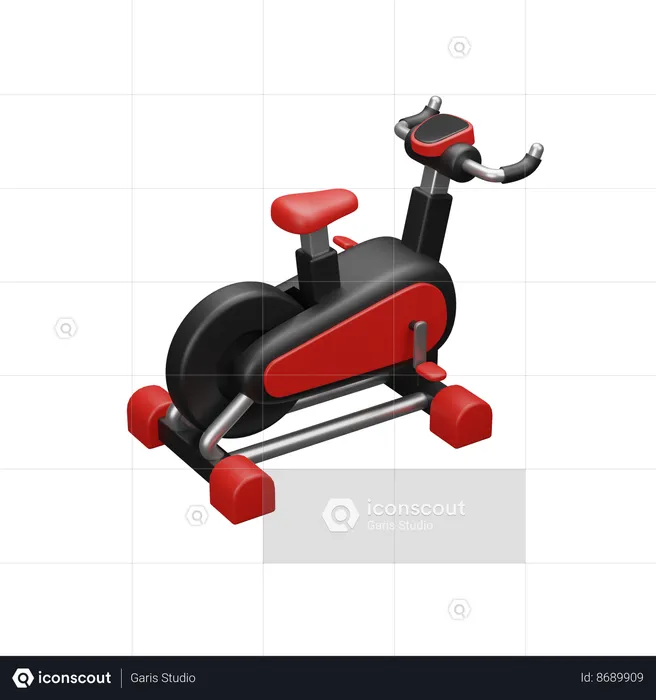 Spin Bike  3D Icon