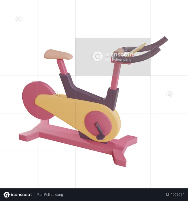 Spin Bike  3D Illustration