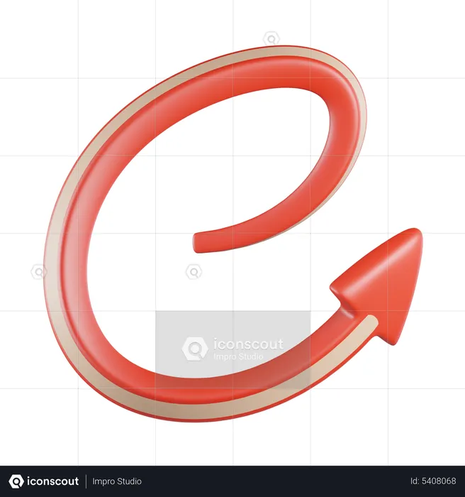 Spin Up Arrow  3D Icon