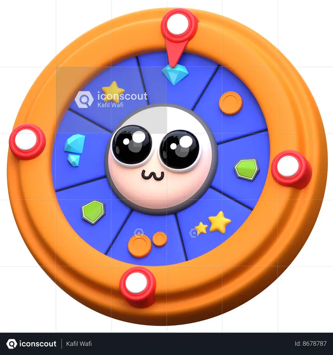 Spin Wheel  3D Icon