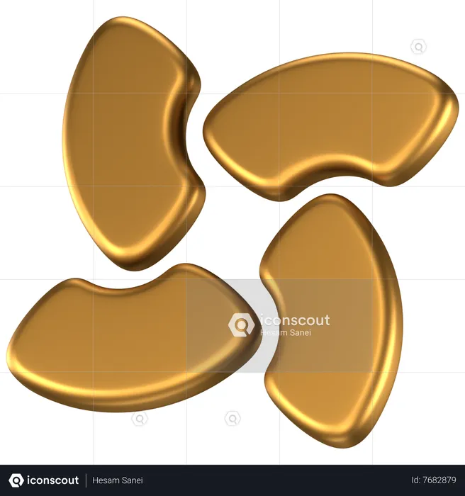 Spinner Abstract Shape  3D Icon