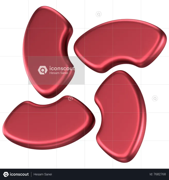 Spinner Abstract Shape  3D Icon