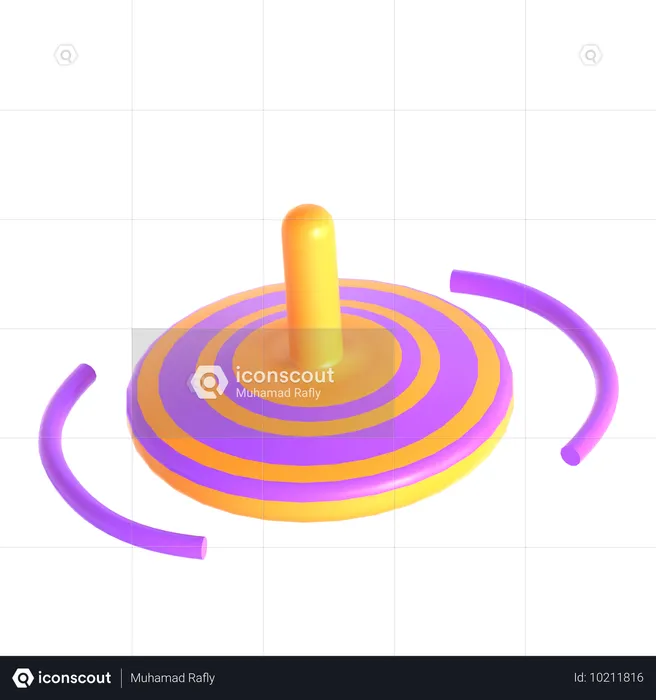 Spinning Top  3D Icon