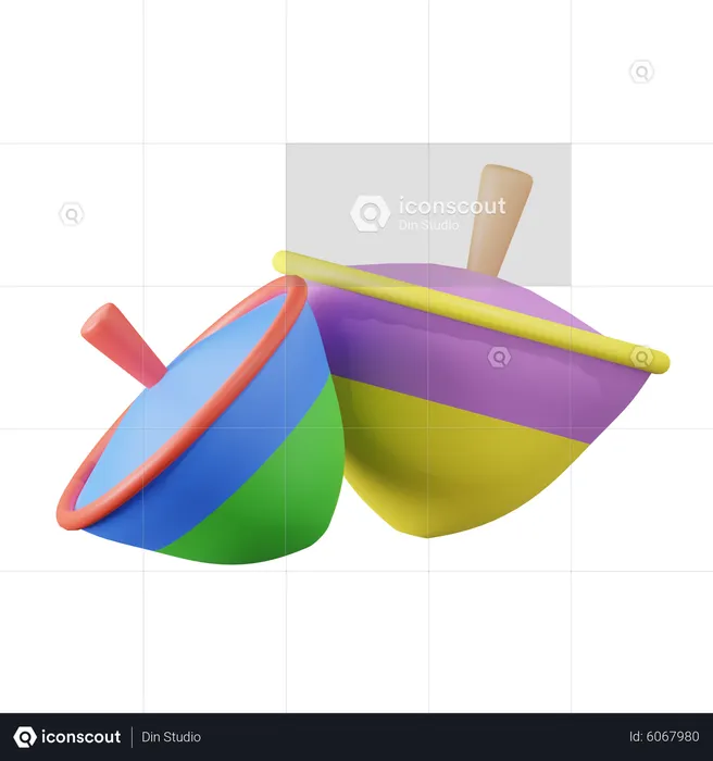 Spinning Top  3D Icon