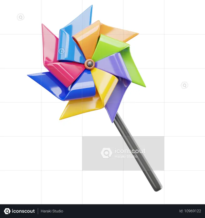 糸車のおもちゃ  3D Icon