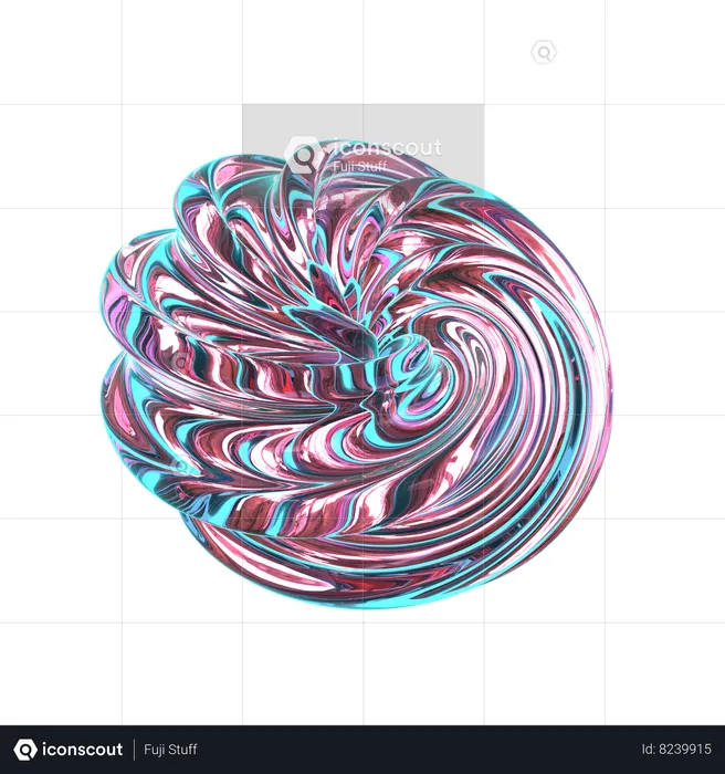 Spiral Abstract Shape  3D Icon