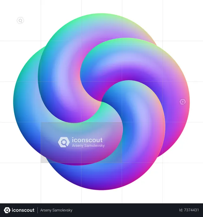 Spiral Abstract Shape  3D Icon