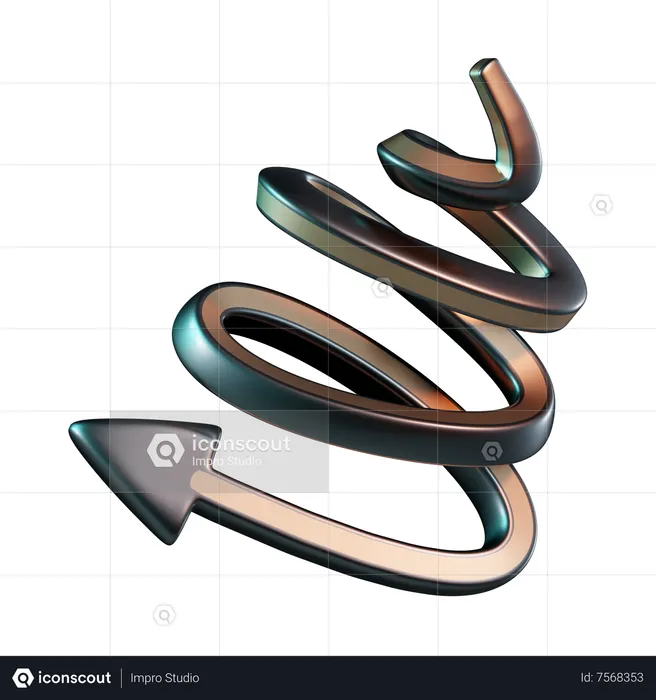 Spiral Arrow  3D Icon