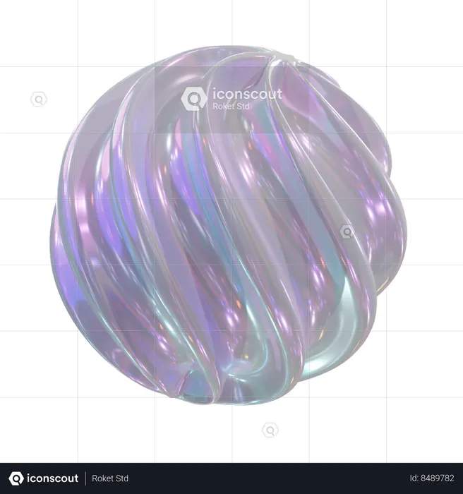 Spiral Ball Shape  3D Icon