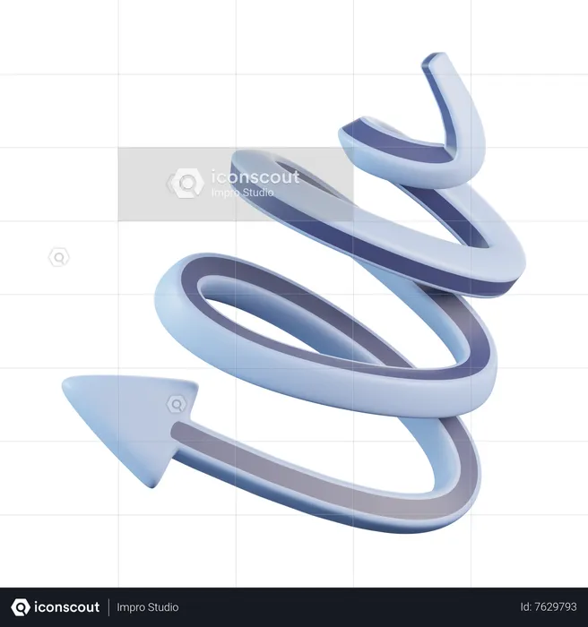 Spiral Right Arrow Icon  3D Icon