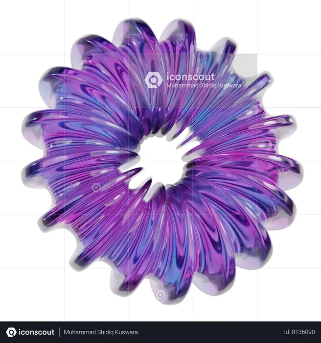 Spiral Ring Abstract Shape  3D Icon