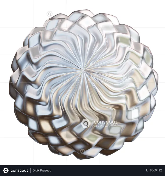 Spiral Shaped Circle  3D Icon