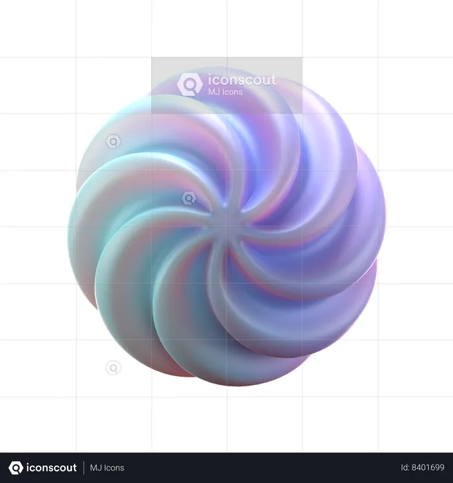 Spiral Sphere  3D Icon