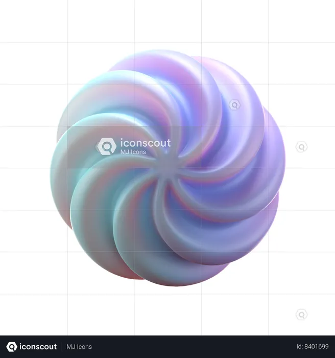 Spiral Sphere  3D Icon