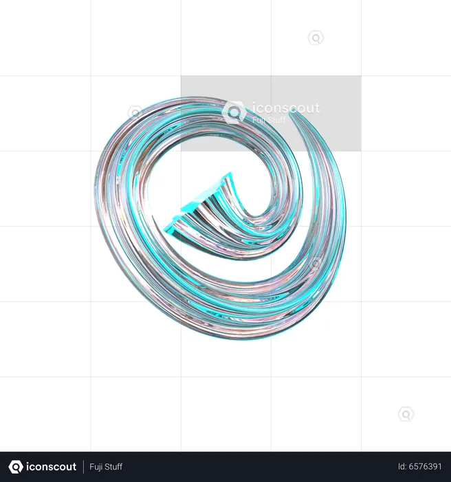 Spirale abstrakte Form  3D Icon