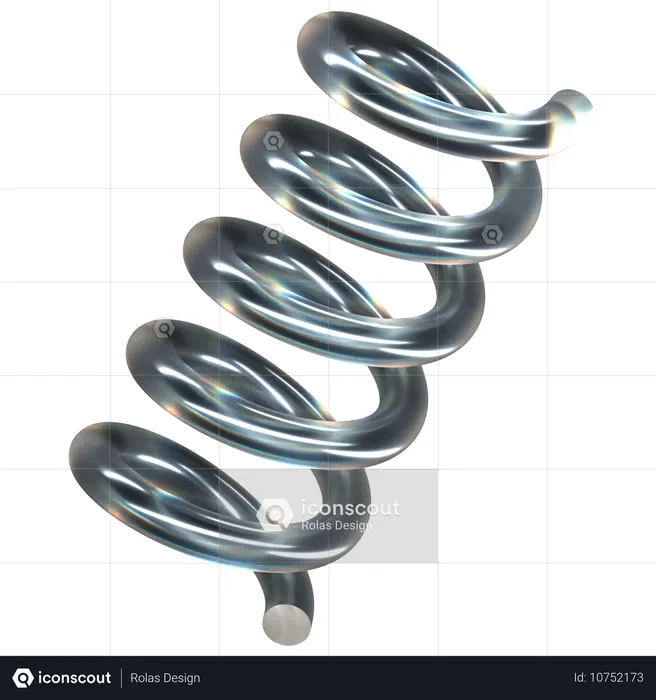 Spiralförmige Glasdispersion  3D Icon