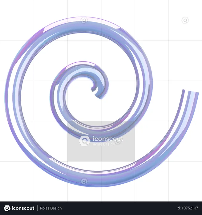 Spiralglas Holographisch  3D Icon