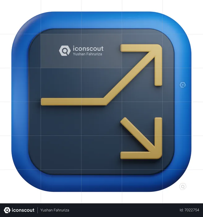 Split Arrow Arrow  3D Icon