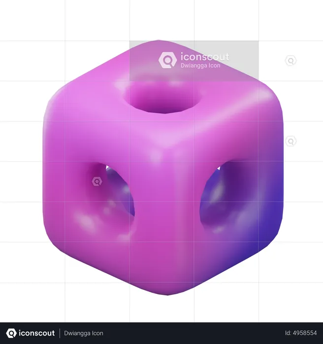 Sponge Cube  3D Icon