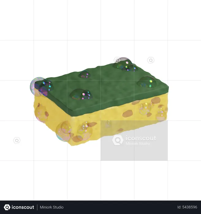 Sponge Scrubber  3D Icon