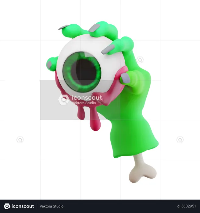 Spooky Eyes in Hand  3D Icon