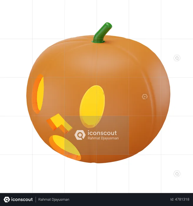 Spooky Pumpkin  3D Illustration