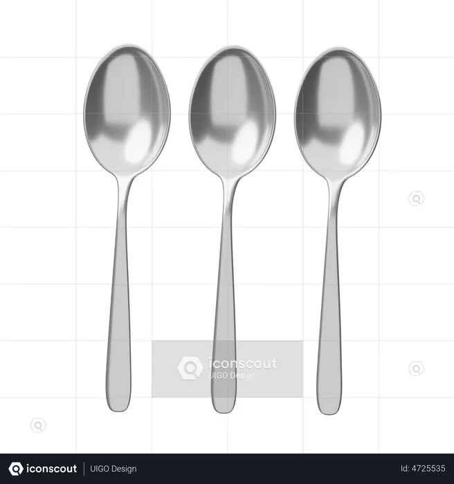 Spoon  3D Illustration